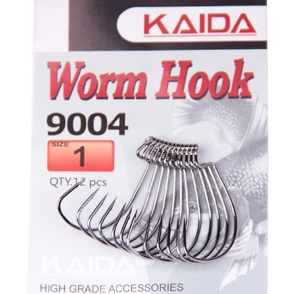 Крючок офсетный Kaida WORM HOOK # 1, размер 1, вариант 2