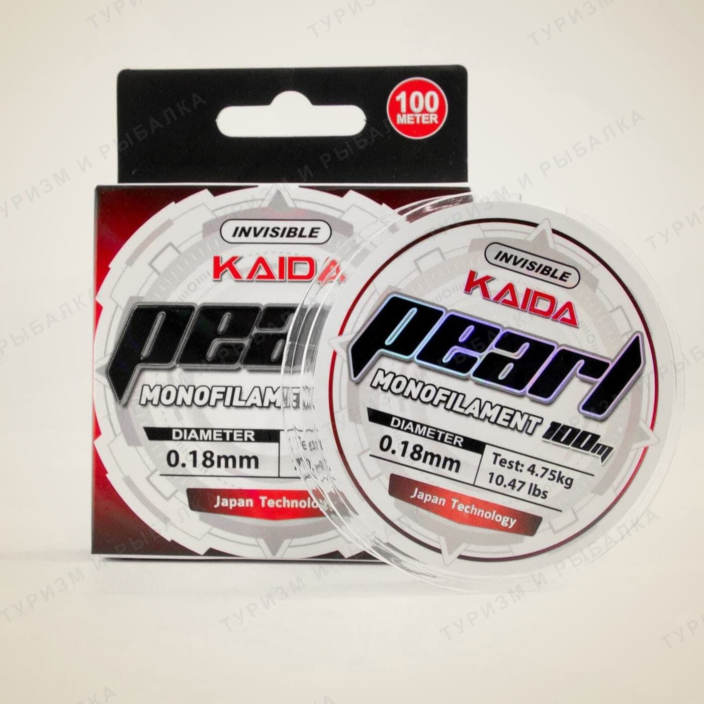 Леска Kaida PEARL invisible, 0,12 мм, 100 м, 2,81 кг