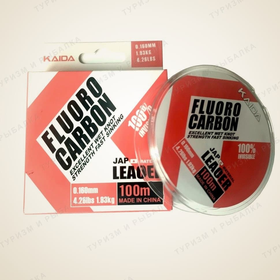 Флюорокарбон Kaida FCHD FLUORO CARBON 100% INVISIBLE, 100 м, типоразмер 350