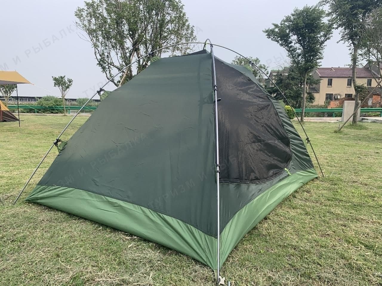 Двухместная палатка с тамбуром с алюминиевым каркасом Mimir ART6102G