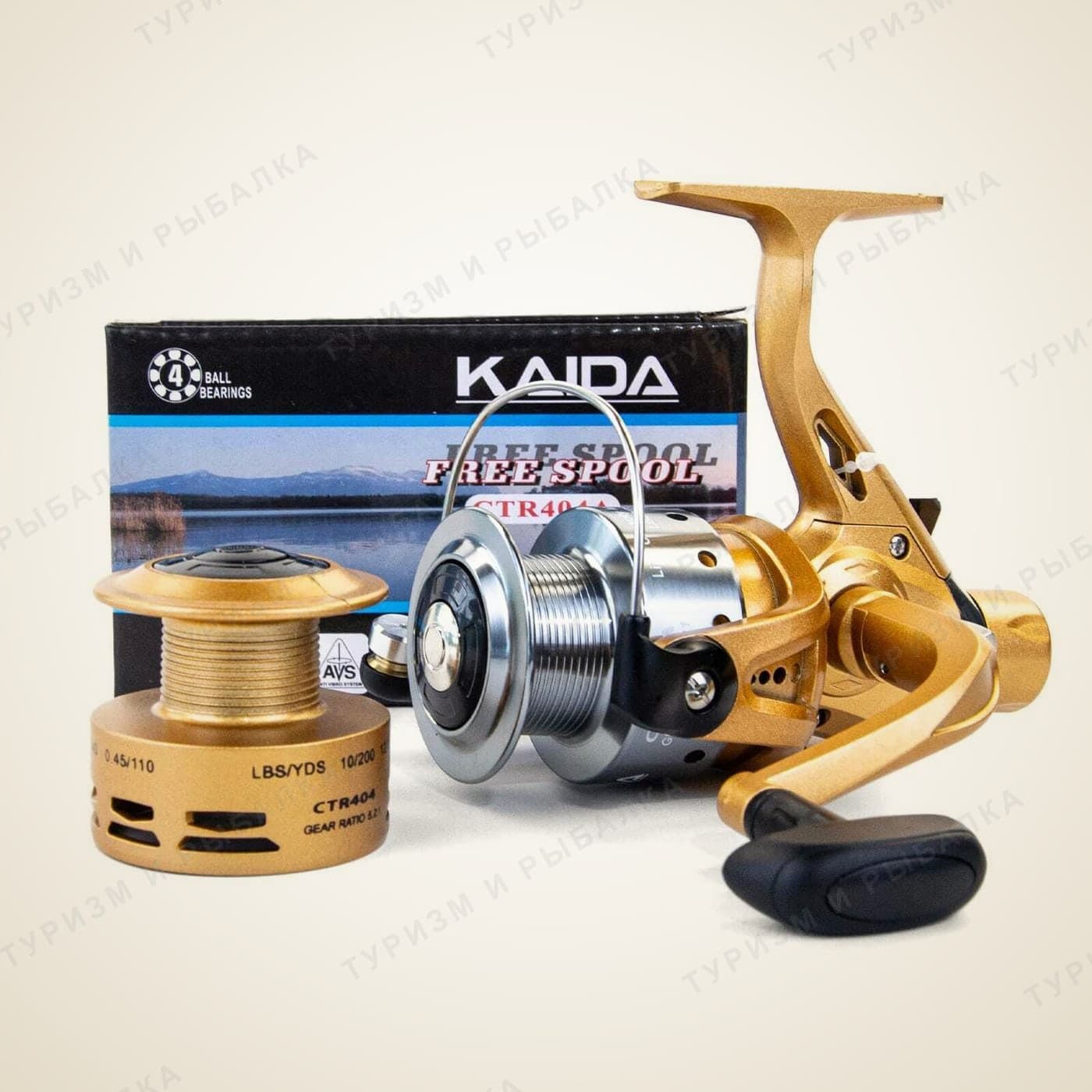 Катушка безинерционная Kaida CTR-404A-4BB с металлической шпулей